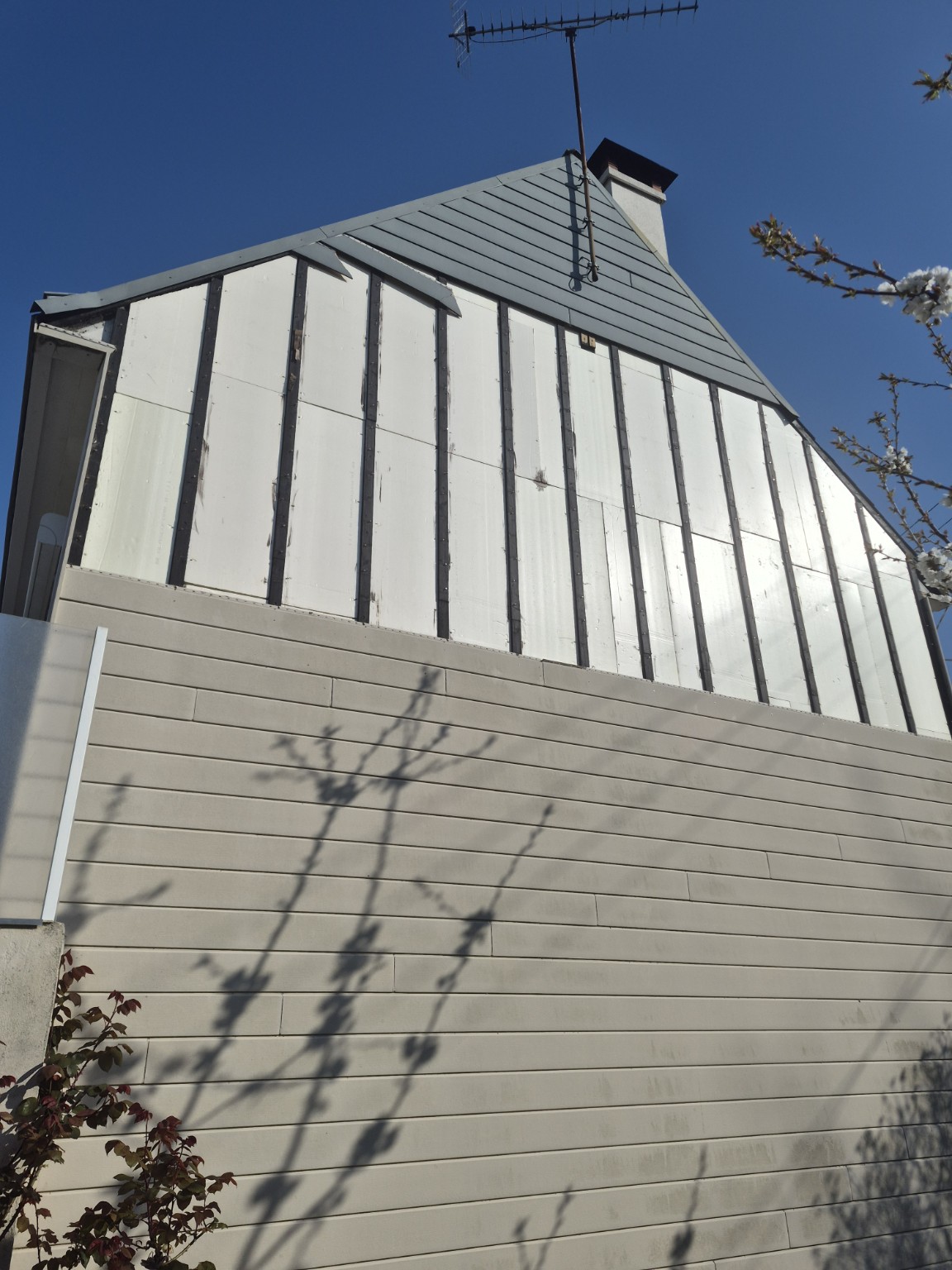 Habillage de façade en zinc