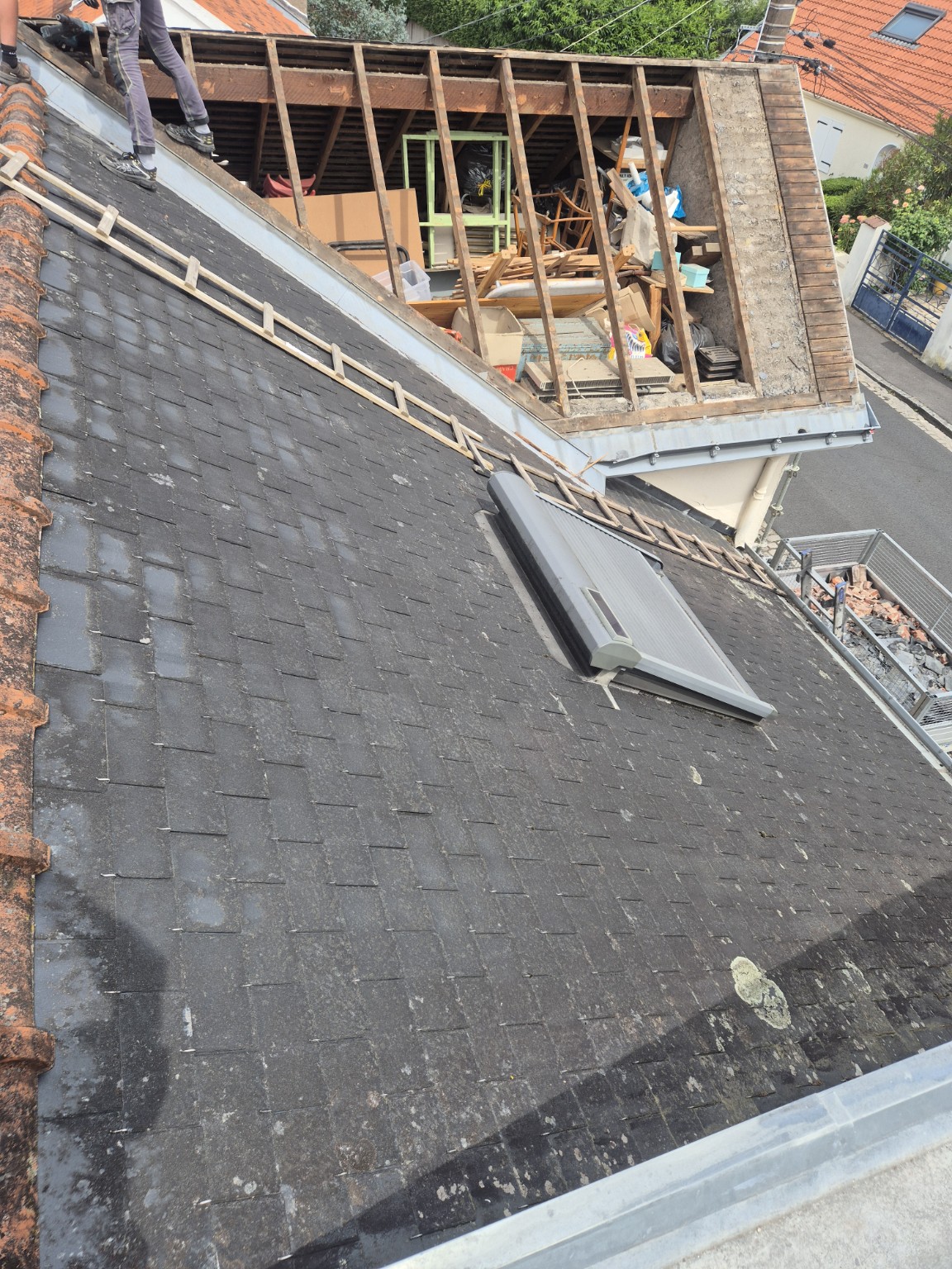 Rénovation de toiture en ardoise